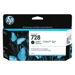 HP 728 Matte Black Ink Cartridge | 130ml | 3WX25A