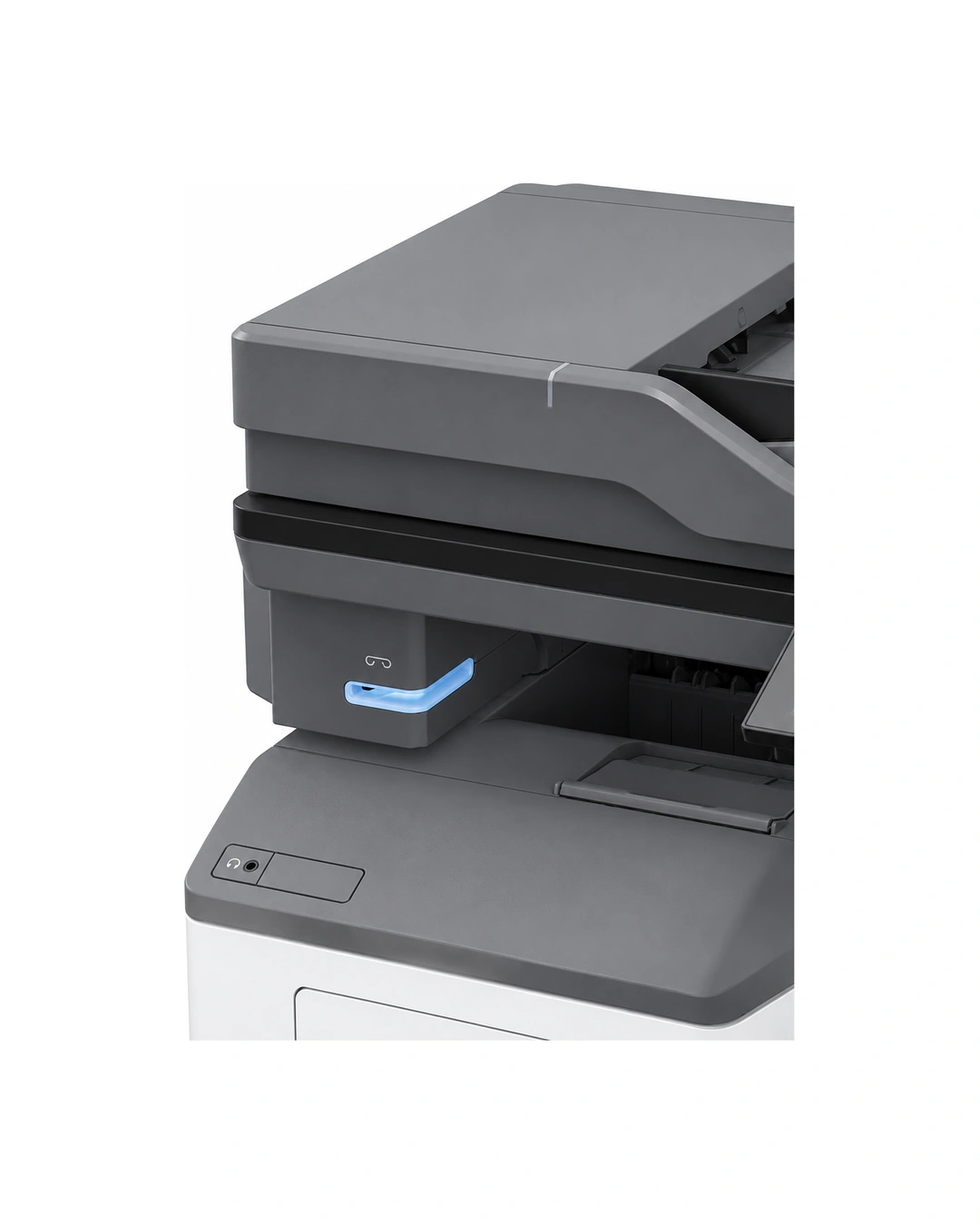 Sharp MX-B468F Document Feeder Detail | Dubai, UAE Sharp MX-B468F document feeder and output area, Dubai, UAE