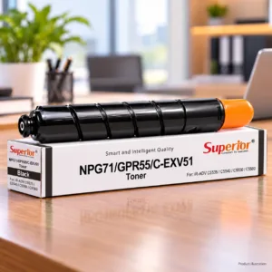 Superior C-EXV 51 Black toner cartridge and box for Canon printers