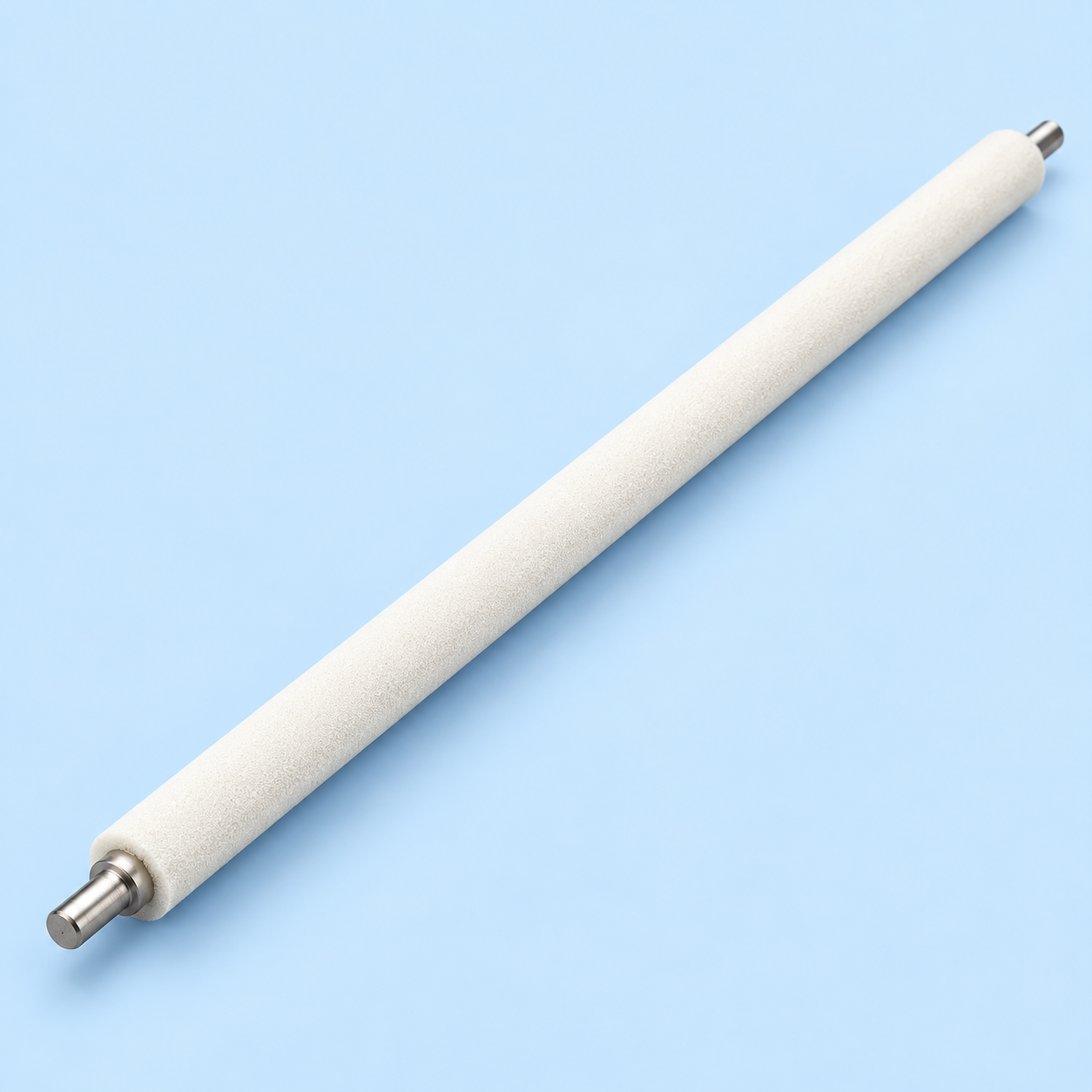 Canon IR 2520 Drum Cleaning Roller – Full Profile Studio View Full profile view of Canon IR 2520 Drum Cleaning Roller with stainless steel core shaft