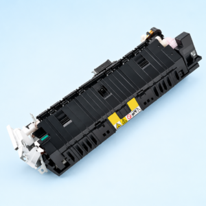 Top-down angle of Canon IR 2520 Fuser Unit featuring thermal warning label and upper guide plate