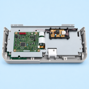 Close-up of Canon IR 2520 Touch Screen Digitizer flexible PCB connector and gold-plated terminal contacts