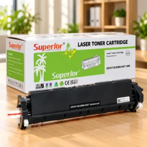 Superior CF217A CRG-047 Universal Black Toner Cartridge with Retail Box