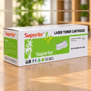 Superior CF217A CRG-047 Universal Black Toner Packaging Box Front